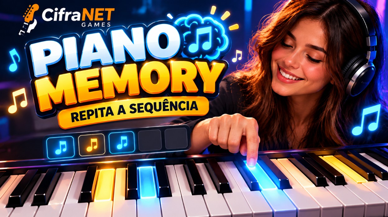 Imagem do jogo Piano Memory – Repita a Sequência — CifraNET Games