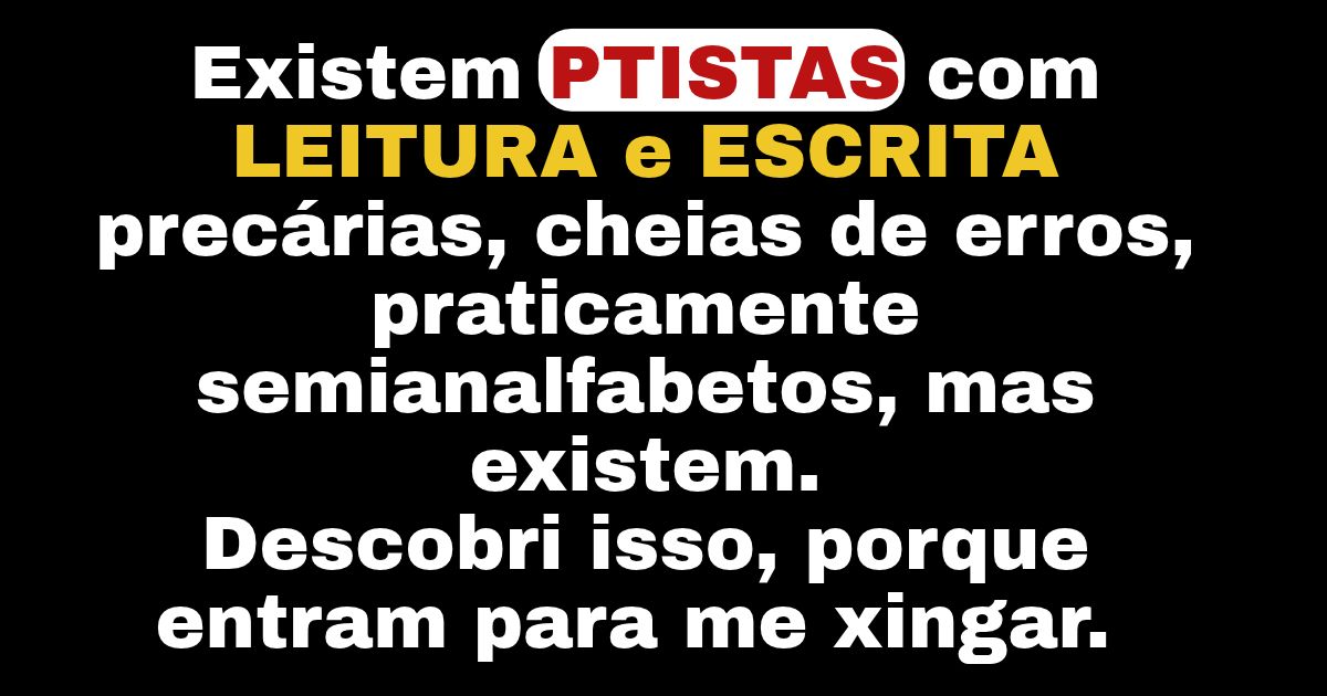 Entram para me xingar, mas acabam revelando muito mais do que imaginam
