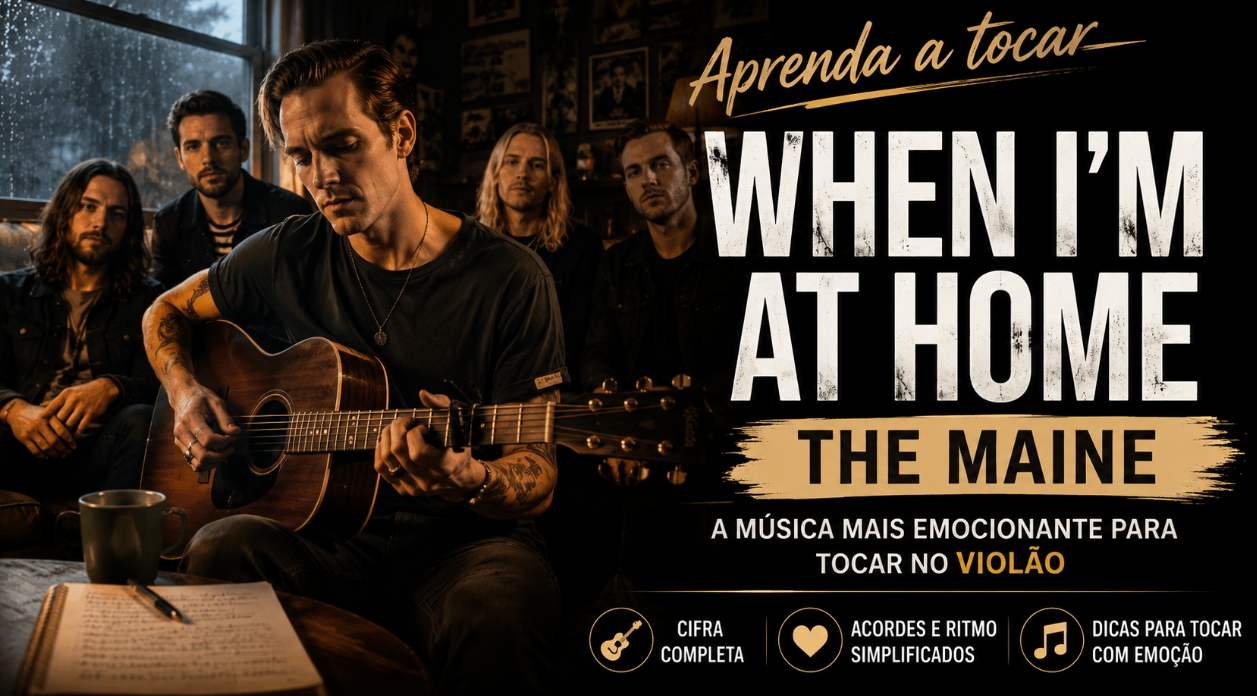Aprenda a tocar When I'm At Home no violão: a música melancólica do The Maine que conquista no primeiro acorde