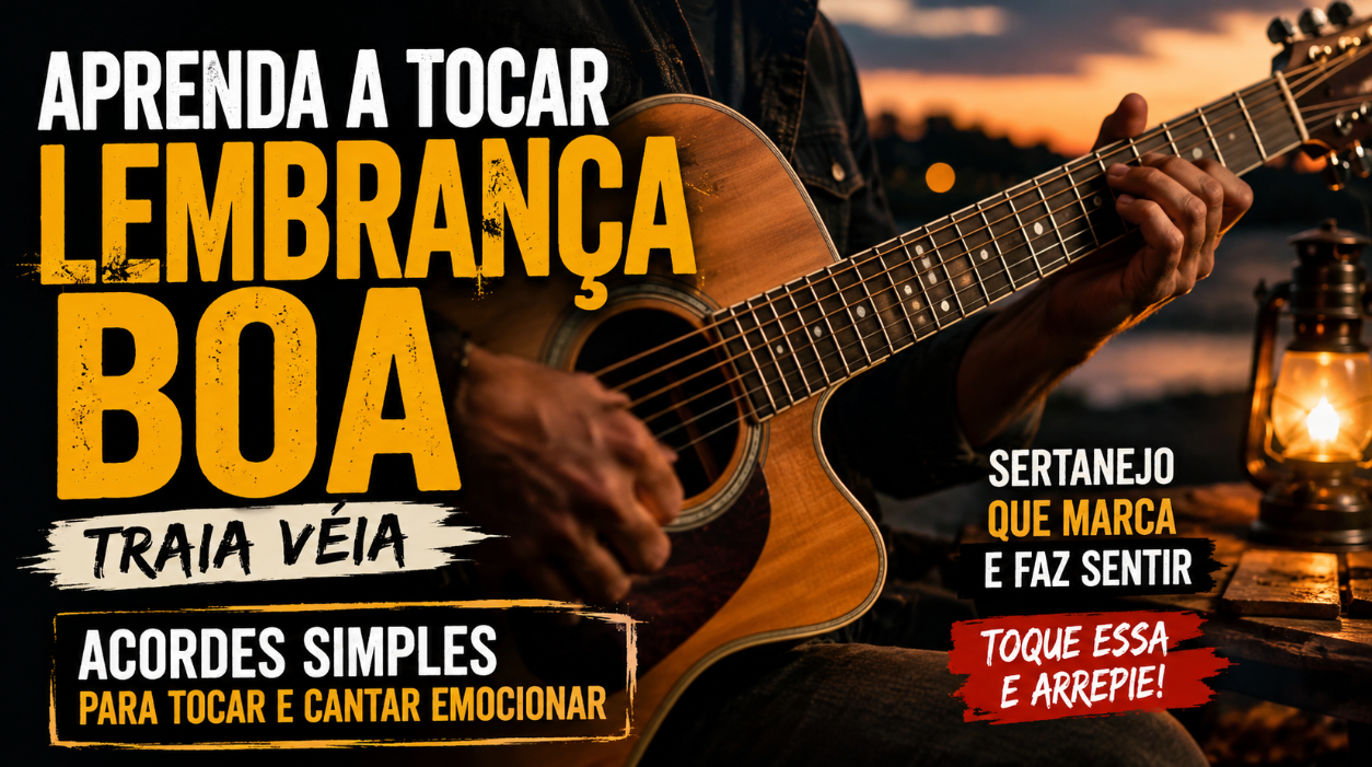 Aprenda a tocar Lembrança Boa no violão e sinta a força dessa moda apaixonada