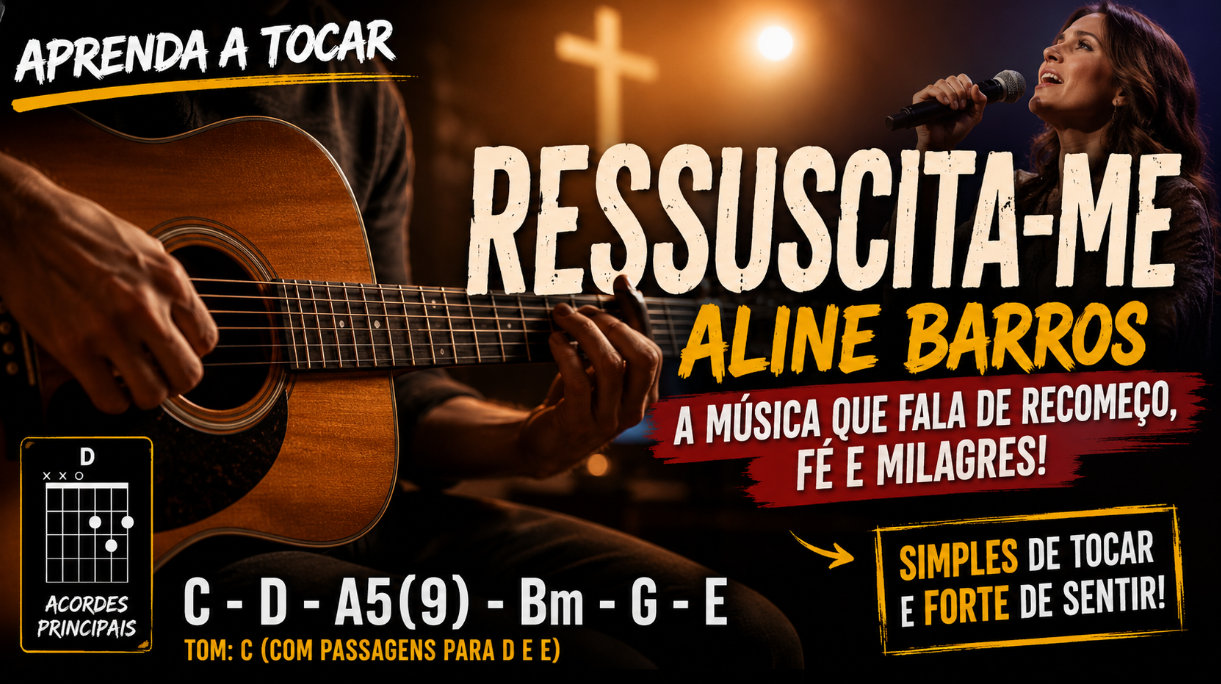 Learn to play Ressuscita-me: the song by Aline Barros that moves you on the guitar