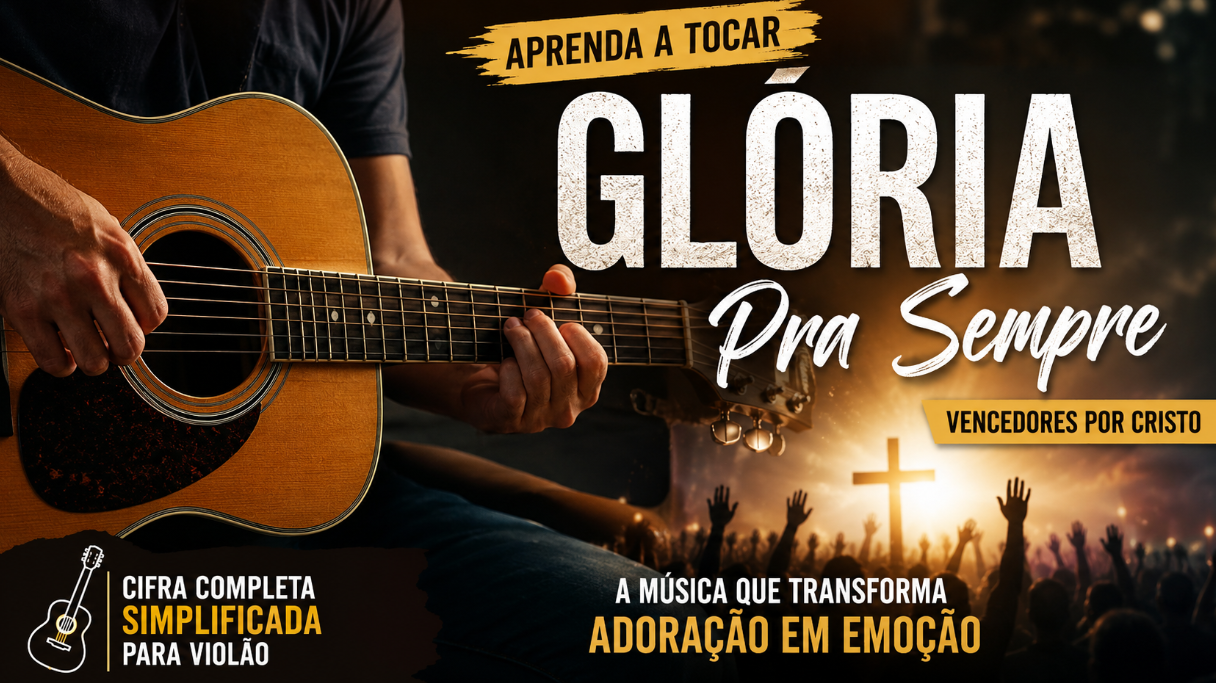 Learn to play Glória Pra Semper on the guitar: the song that transforms adoration into emotion