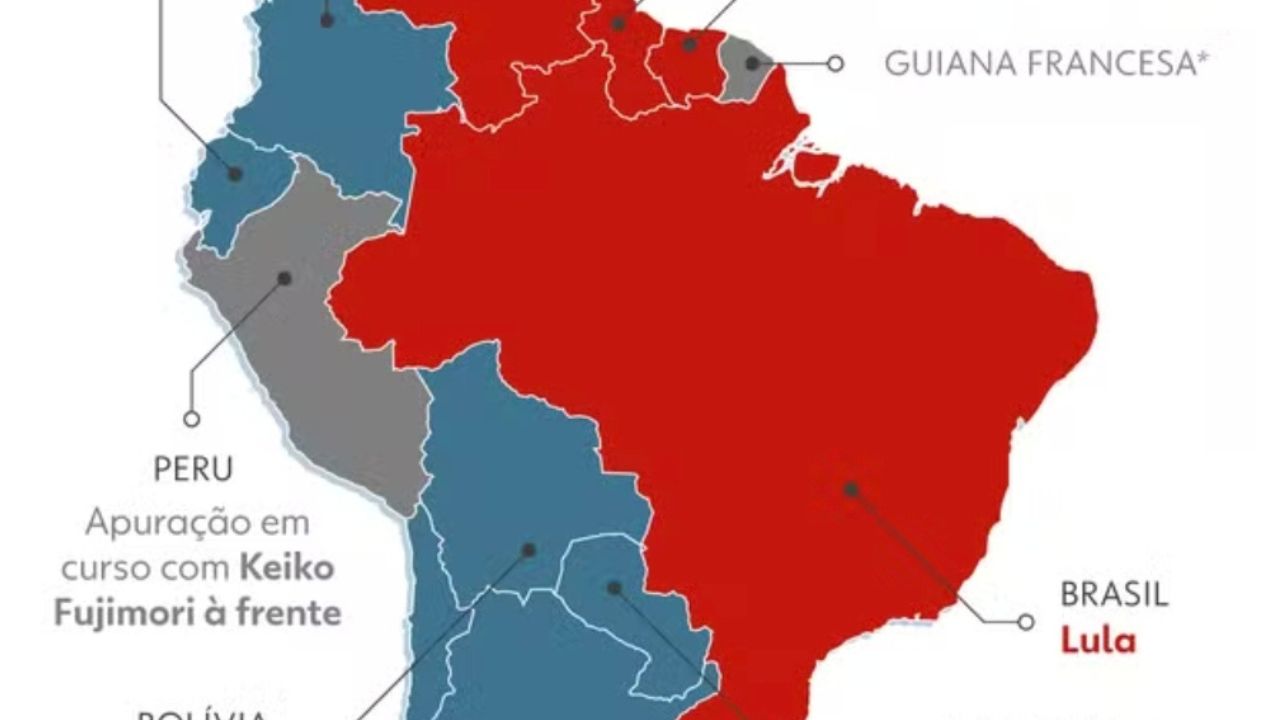 Esquerda x direita: veja como está o mapa da América do Sul após a eleição presidencial na Colômbia