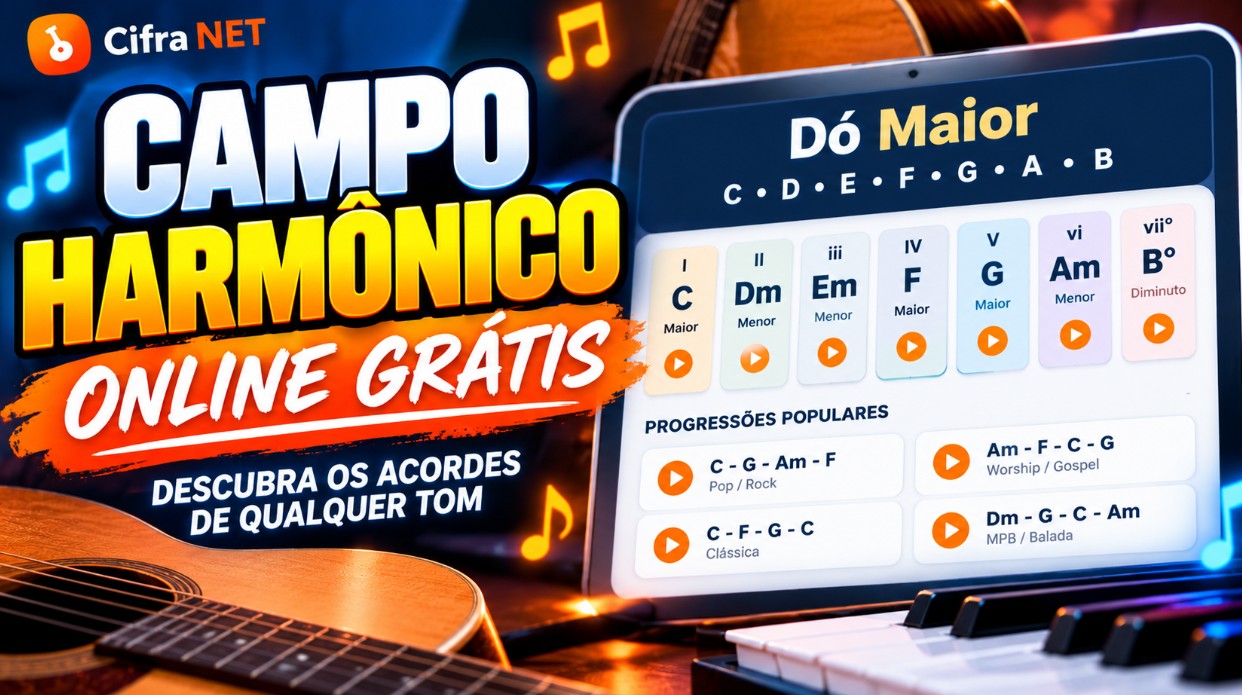 Campo Harmônico Online Grátis – Descubra os Acordes de Qualquer Tom