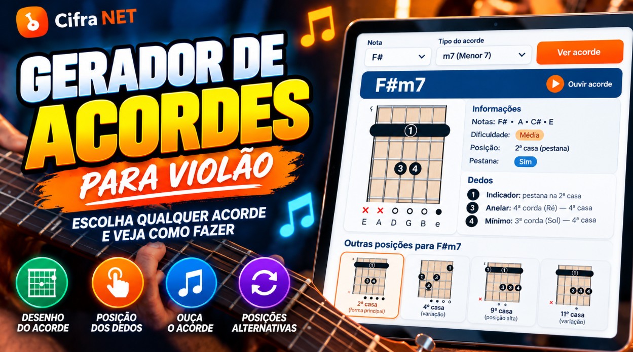 Gerador de Acordes para Violão – Veja Como Fazer Qualquer Acorde